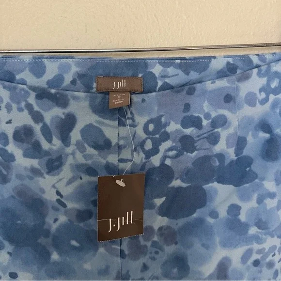 NWT J. JILL Blue Abstract Print Pants - Picture 2 of 6